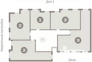2-к квартира, вторичка, 62м2, 9/10 этаж