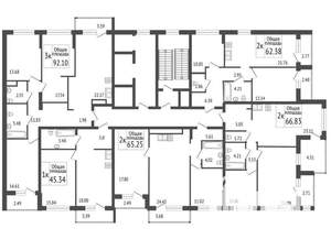 3-к квартира, сданный дом, 92м2, 2/11 этаж