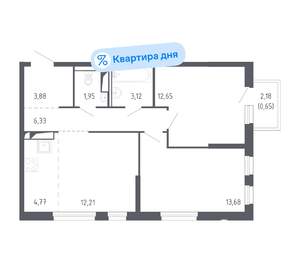 2-к квартира, вторичка, 58м2, 20/24 этаж