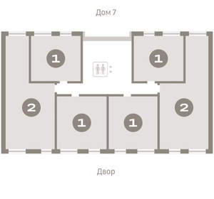 1-к квартира, вторичка, 41м2, 6/8 этаж