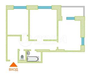 2-к квартира, вторичка, 59м2, 11/17 этаж