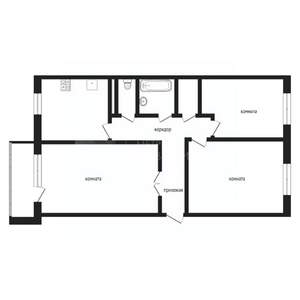 3-к квартира, вторичка, 59м2, 3/5 этаж