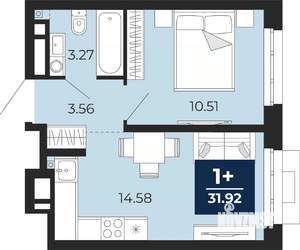 1-к квартира, вторичка, 32м2, 6/24 этаж