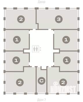 1-к квартира, вторичка, 45м2, 15/17 этаж