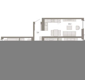 2-к квартира, вторичка, 69м2, 3/16 этаж