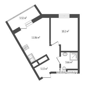 1-к квартира, вторичка, 32м2, 19/20 этаж