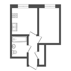 1-к квартира, вторичка, 29м2, 4/9 этаж