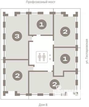 3-к квартира, вторичка, 105м2, 8/9 этаж