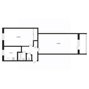 2-к квартира, вторичка, 44м2, 3/5 этаж