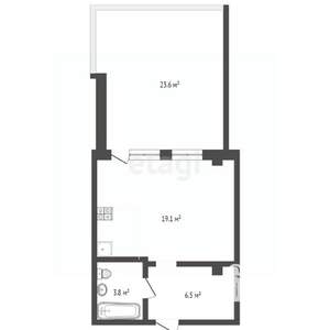 Студия квартира, вторичка, 53м2, 3/16 этаж