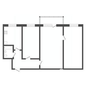 3-к квартира, вторичка, 57м2, 1/5 этаж