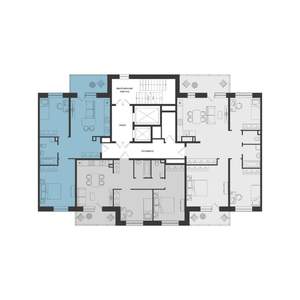 2-к квартира, строящийся дом, 60м2, 20/23 этаж