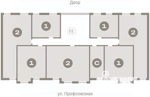 2-к квартира, вторичка, 71м2, 7/10 этаж