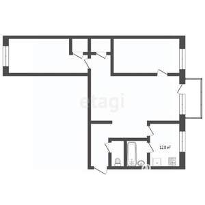 3-к квартира, вторичка, 56м2, 3/5 этаж