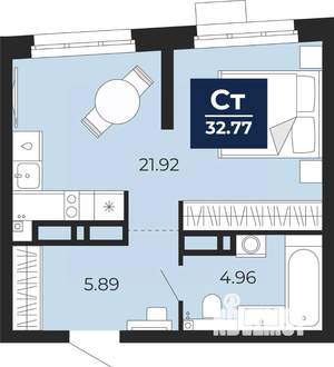 Студия квартира, вторичка, 33м2, 5/23 этаж