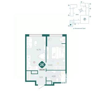 2-к квартира, вторичка, 39м2, 11/17 этаж