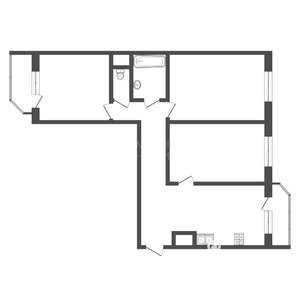 3-к квартира, вторичка, 92м2, 4/16 этаж