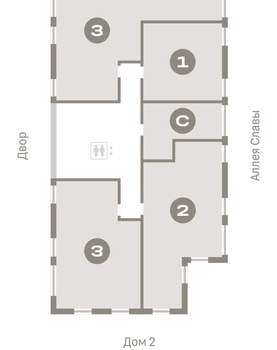 2-к квартира, вторичка, 92м2, 3/25 этаж
