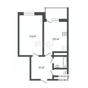 1-к квартира, вторичка, 41м2, 9/17 этаж