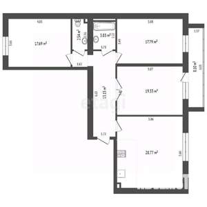 3-к квартира, вторичка, 103м2, 10/14 этаж