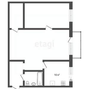 2-к квартира, вторичка, 46м2, 4/5 этаж