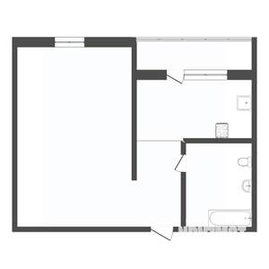 1-к квартира, вторичка, 43м2, 9/14 этаж