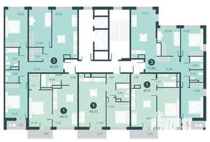 1-к квартира, вторичка, 46м2, 8/9 этаж