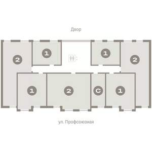 2-к квартира, вторичка, 71м2, 7/8 этаж