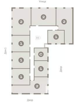 1-к квартира, вторичка, 35м2, 6/9 этаж