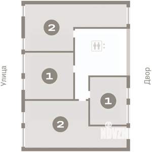 2-к квартира, вторичка, 71м2, 5/7 этаж