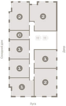 2-к квартира, вторичка, 75м2, 10/17 этаж