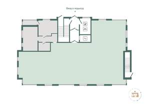 1-к квартира, вторичка, 50м2, 1/4 этаж