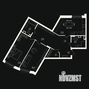 3-к квартира, вторичка, 87м2, 1/8 этаж