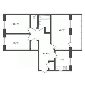 3-к квартира, вторичка, 104м2, 9/9 этаж