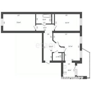 3-к квартира, вторичка, 94м2, 5/10 этаж