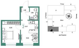 2-к квартира, вторичка, 32м2, 7/24 этаж