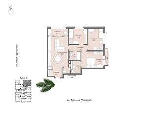 4-к квартира, вторичка, 90м2, 16/24 этаж