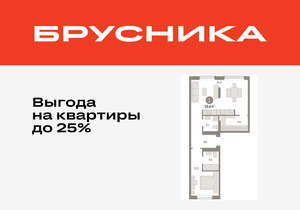 1-к квартира, вторичка, 60м2, 2/17 этаж