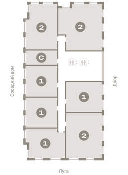 2-к квартира, вторичка, 75м2, 14/17 этаж