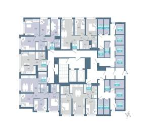 2-к квартира, строящийся дом, 50м2, 6/25 этаж