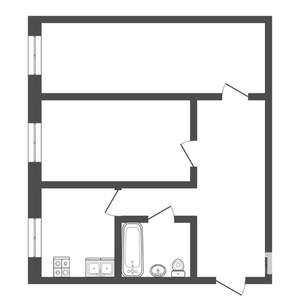 2-к квартира, вторичка, 44м2, 3/5 этаж