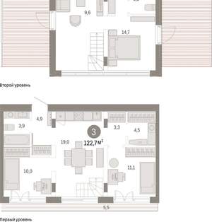 3-к квартира, вторичка, 123м2, 7/16 этаж