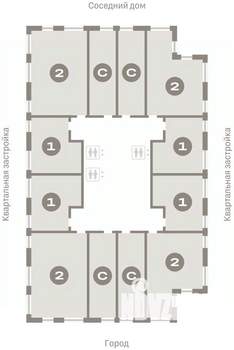 2-к квартира, вторичка, 54м2, 9/25 этаж