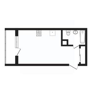 Студия квартира, вторичка, 30м2, 1/20 этаж