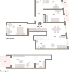 3-к квартира, вторичка, 150м2, 3/10 этаж