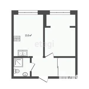 1-к квартира, вторичка, 41м2, 16/25 этаж