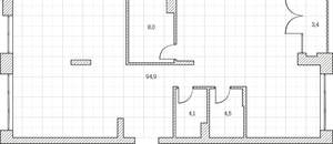 3-к квартира, сданный дом, 115м2, 6/8 этаж