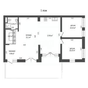 4-к квартира, вторичка, 113м2, 1/5 этаж