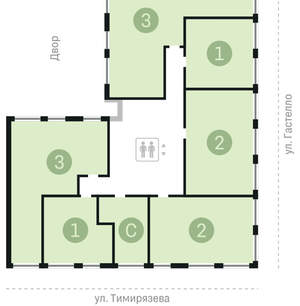 1-к квартира, вторичка, 42м2, 2/9 этаж