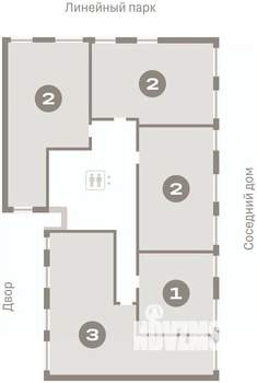 3-к квартира, вторичка, 91м2, 3/8 этаж